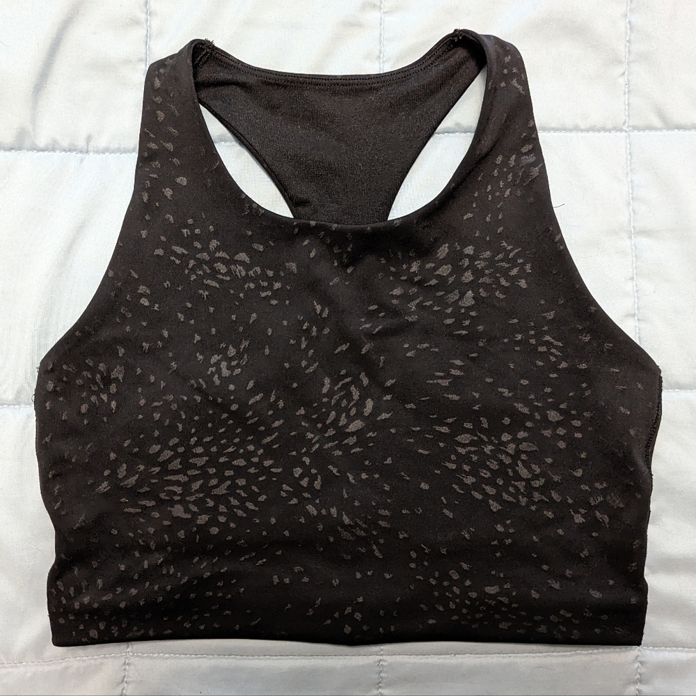 GapFit Black High Impact Double-Lined Longline Sports Bra | Size Small